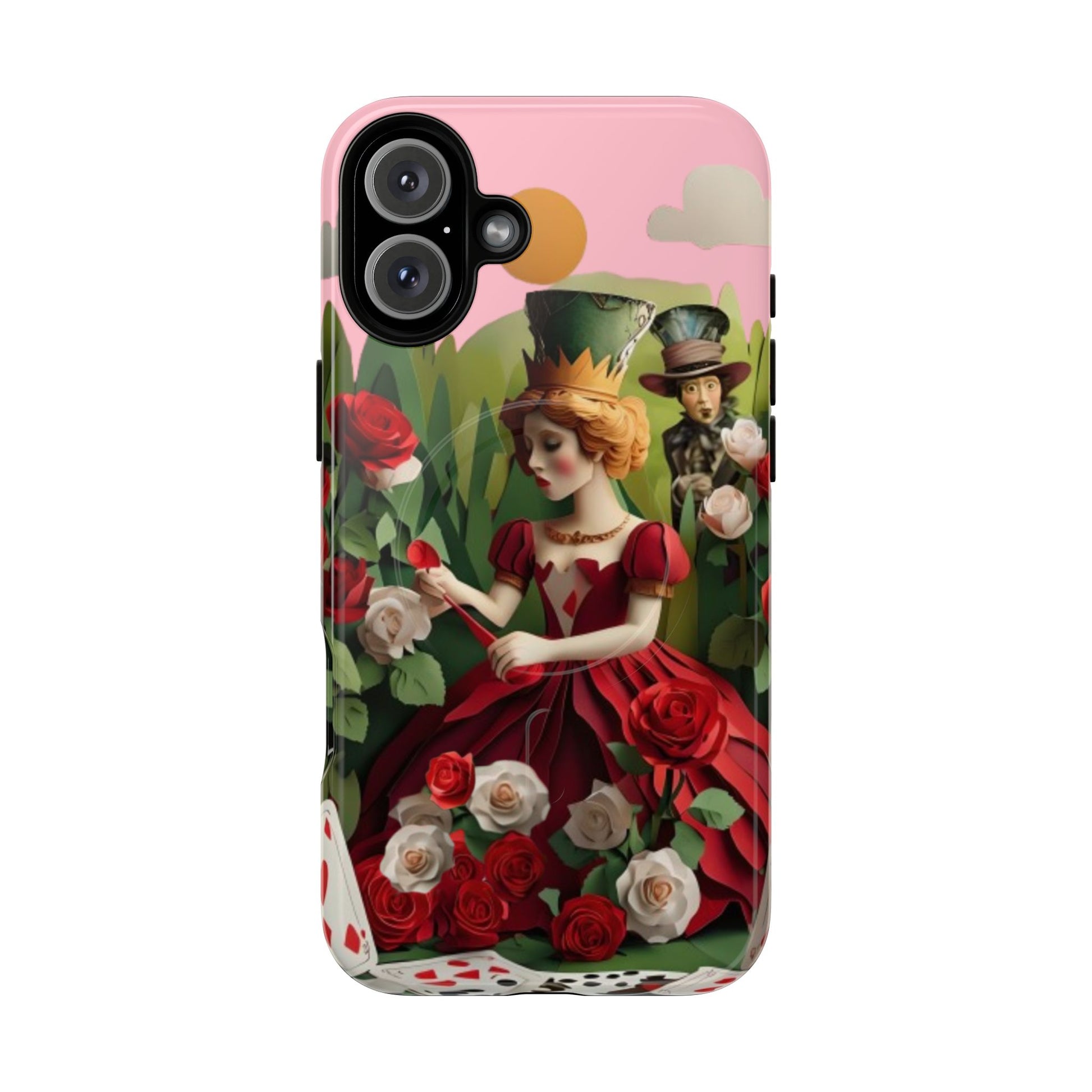 Regal Rose Court - iPhone 16 Plus MagSafe Phone Case - Whimsical Fantasy Floral Design