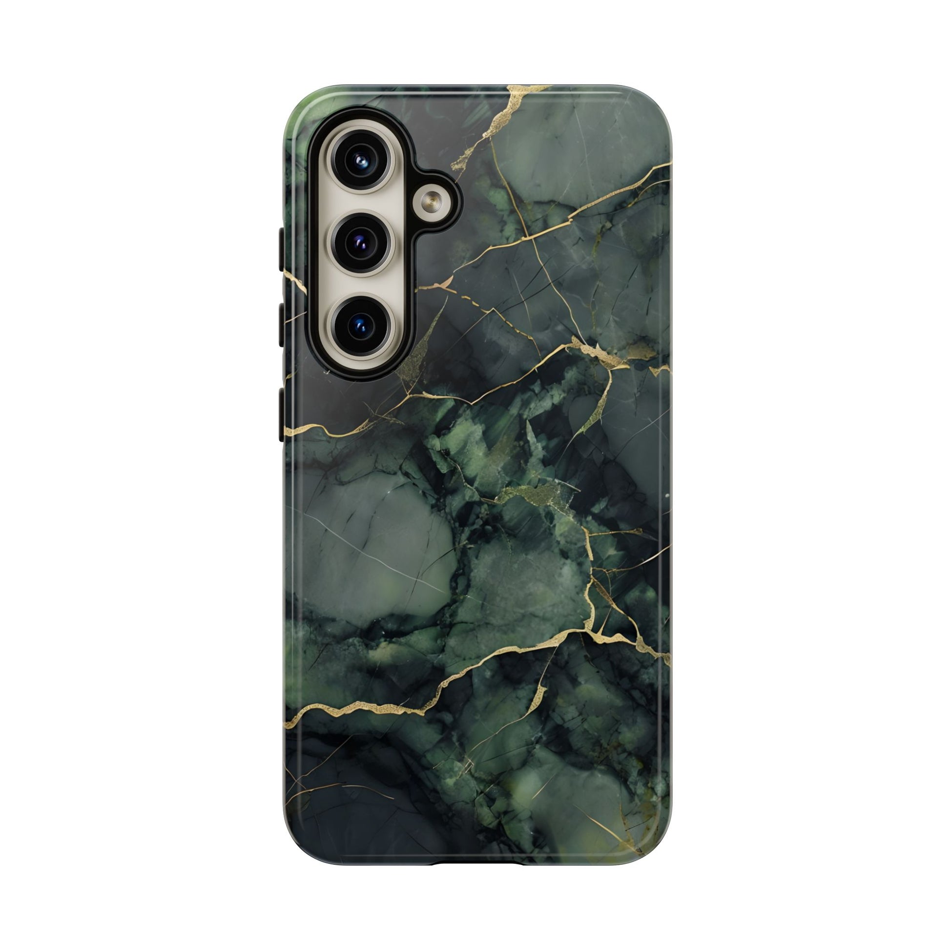 Verdant Vein Tough Case for Samsung Galaxy S24 - Luxury Gold Vein, Nature-Inspired Protective Cover