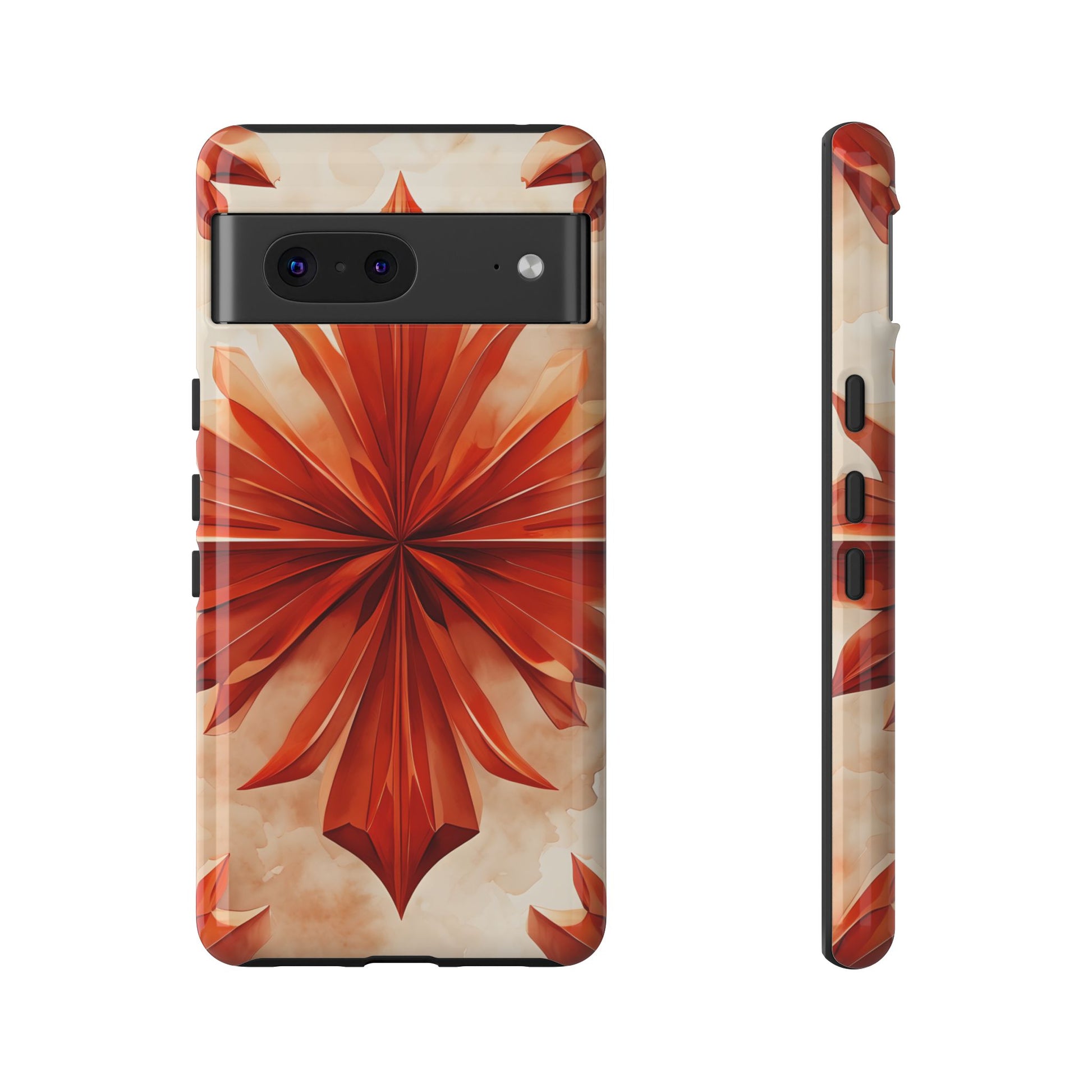 Sunset Fleur Google Pixel 7- Kaleidoscope Collection of MagSafe Compatible - Vibrant Sunset Flower Design