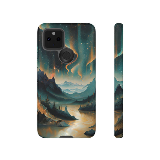 Aurora Dreamscape Tough Case for Google Pixel - Northern Lights Artistic Shockproof Cover, Elegant Protective Phone Case