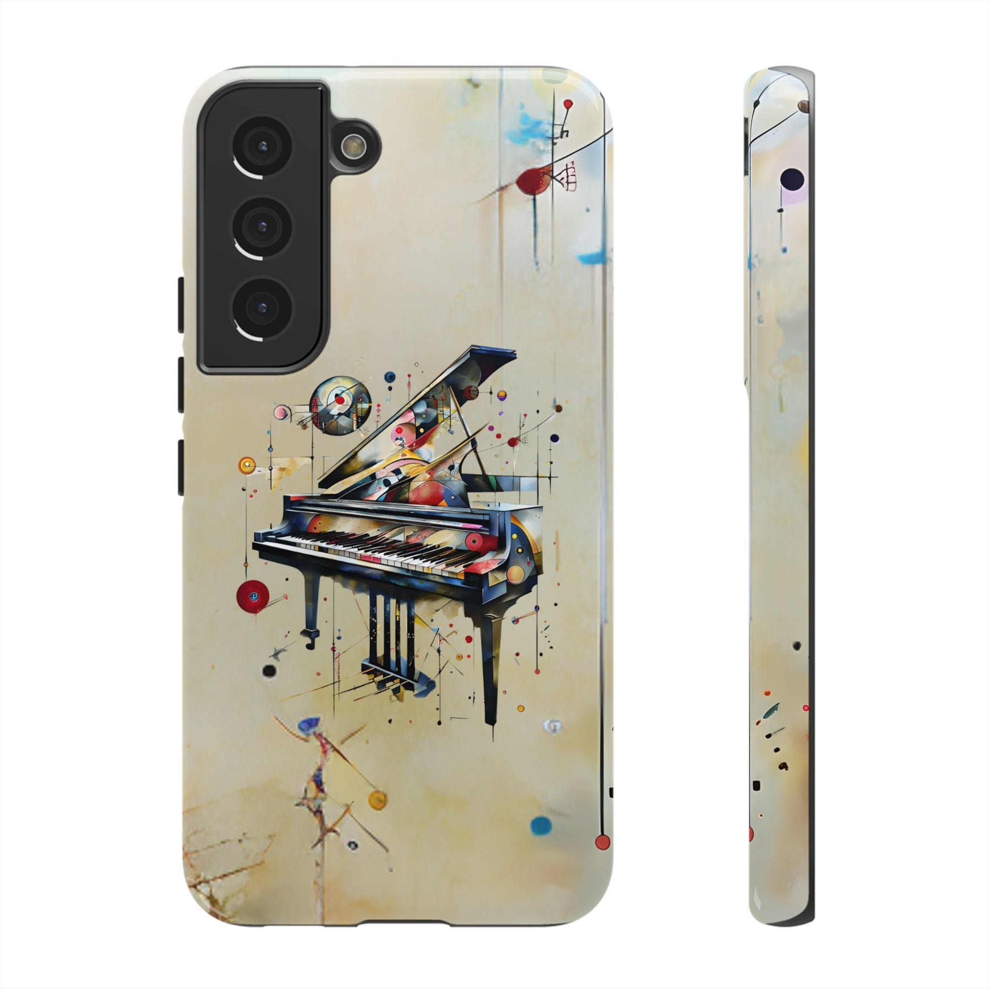 Keys of Imagination Artistic Grand Piano Tough Case for Samsung Galaxy S22 - Shockproof Phone Cover
