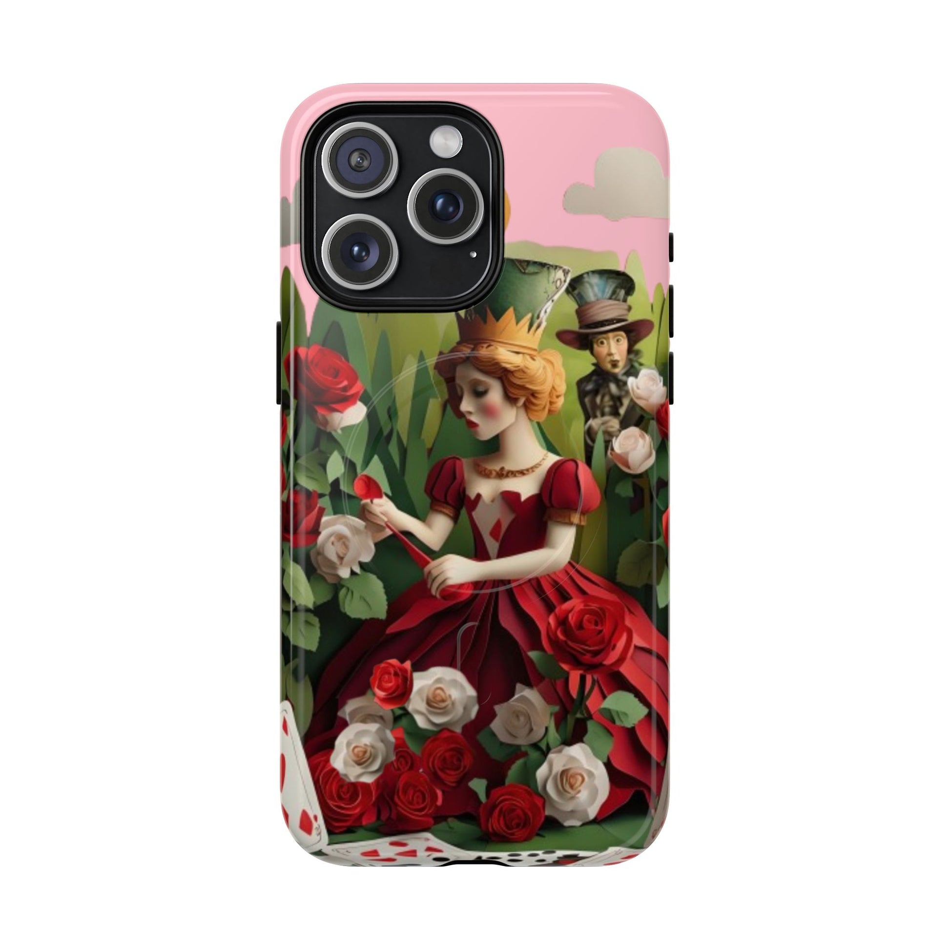 Regal Rose Court - iPhone 15 Pro Max MagSafe Phone Case - Whimsical Fantasy Floral Design