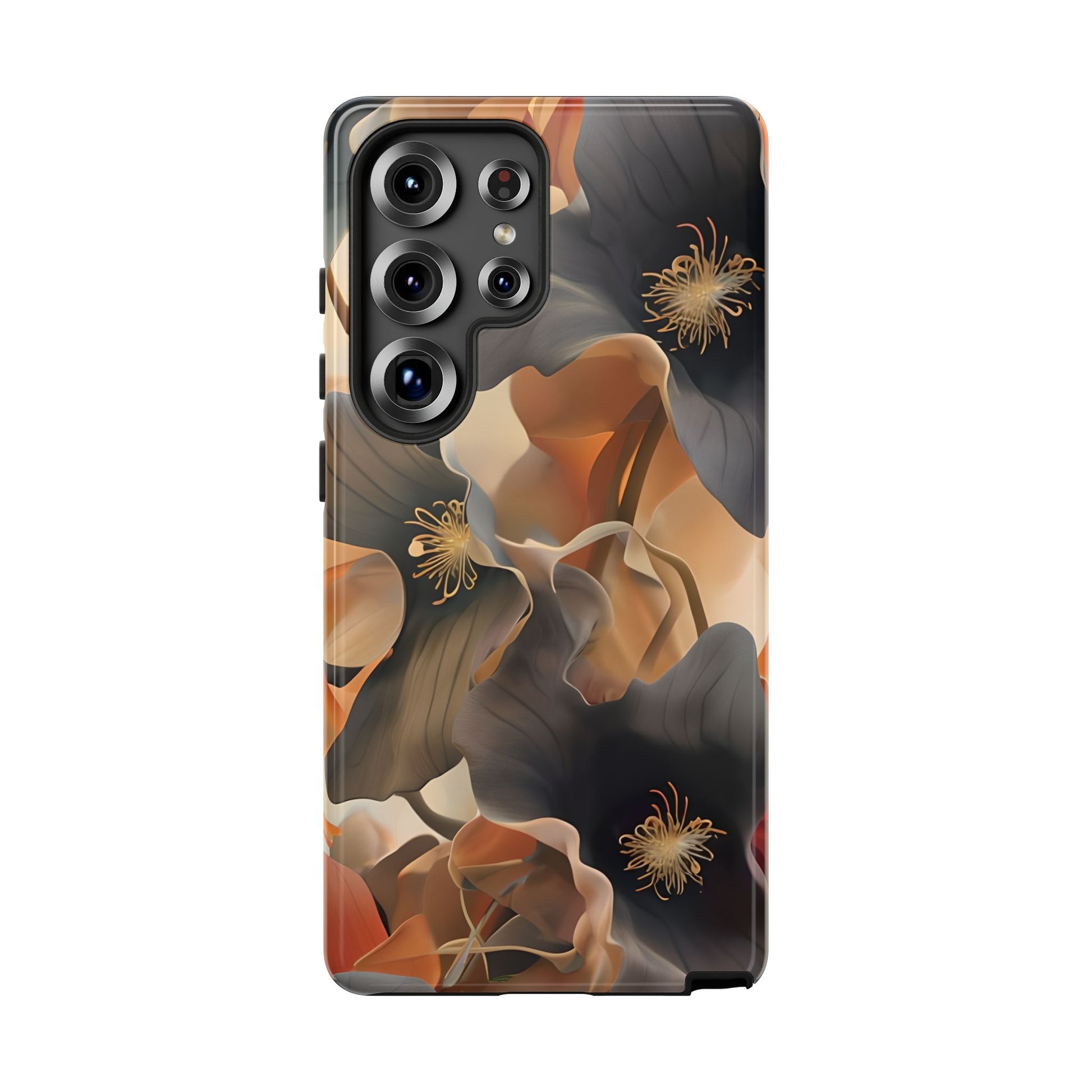 Autumn Ember - Moody Floral Art Samsung Galaxy S25 Ultra Tough Phone Case - Warm Earthy Botanical Design