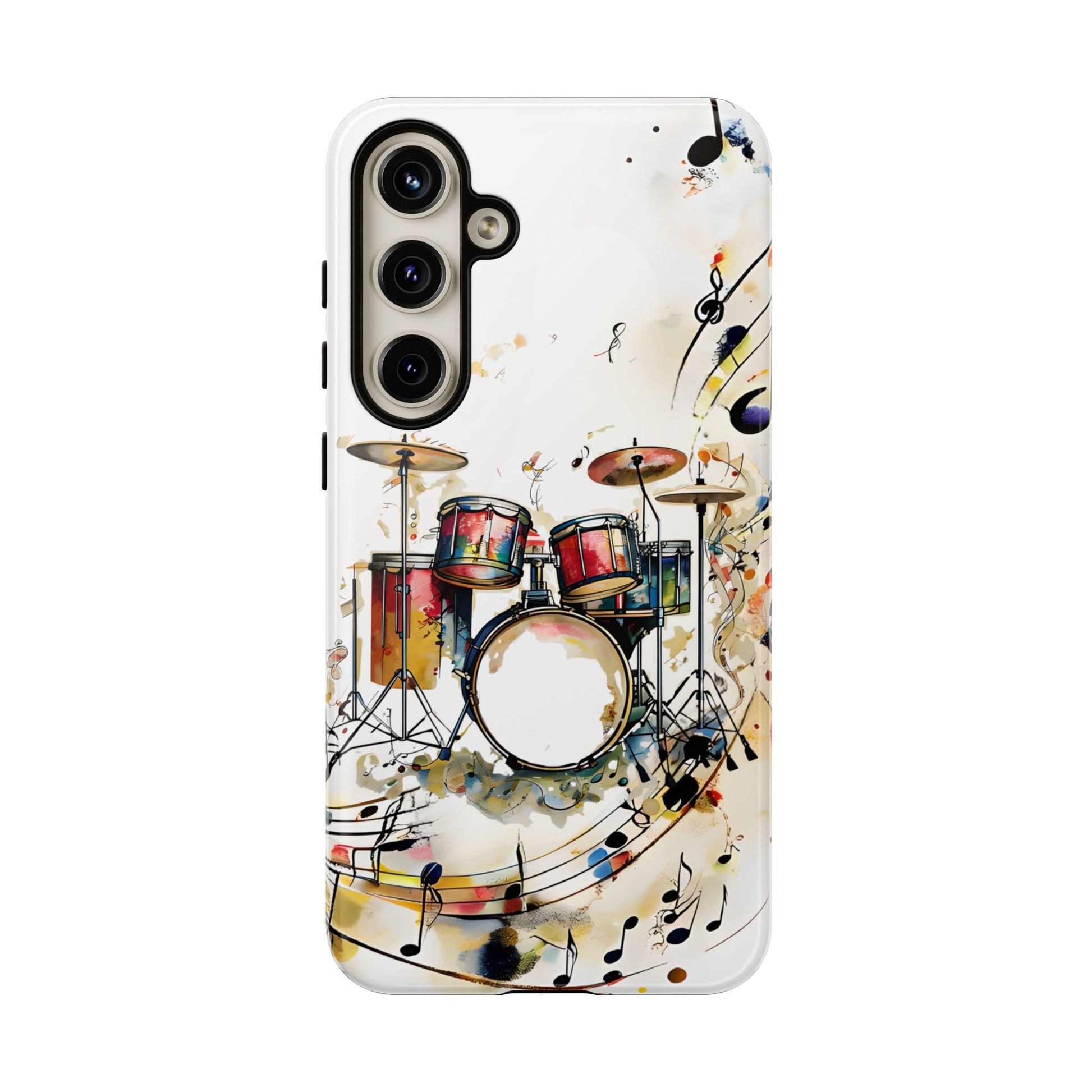Beatline Abstract Drums and Music Notes Tough Case for Samsung Galaxy S24 Plus - Shockproof Phone Cover