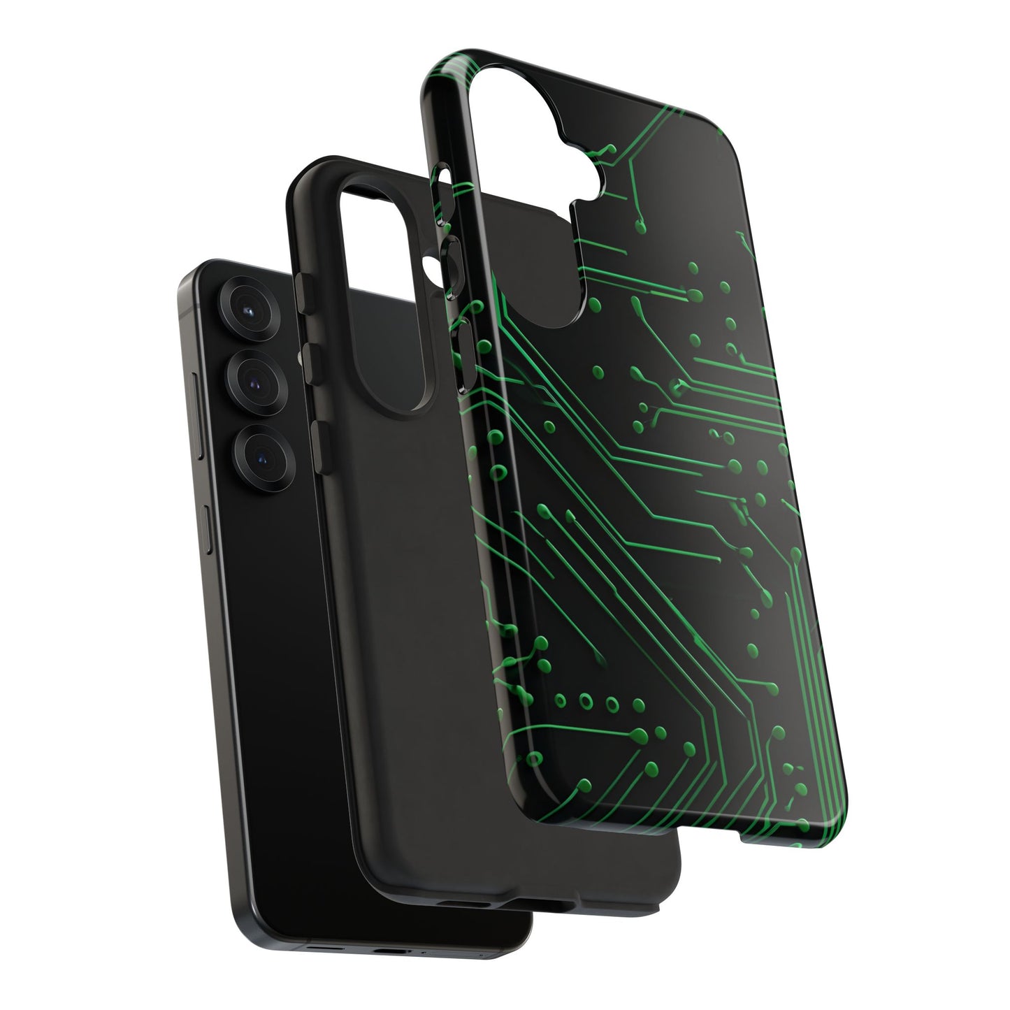 Green Circuit Grid Samsung Case
