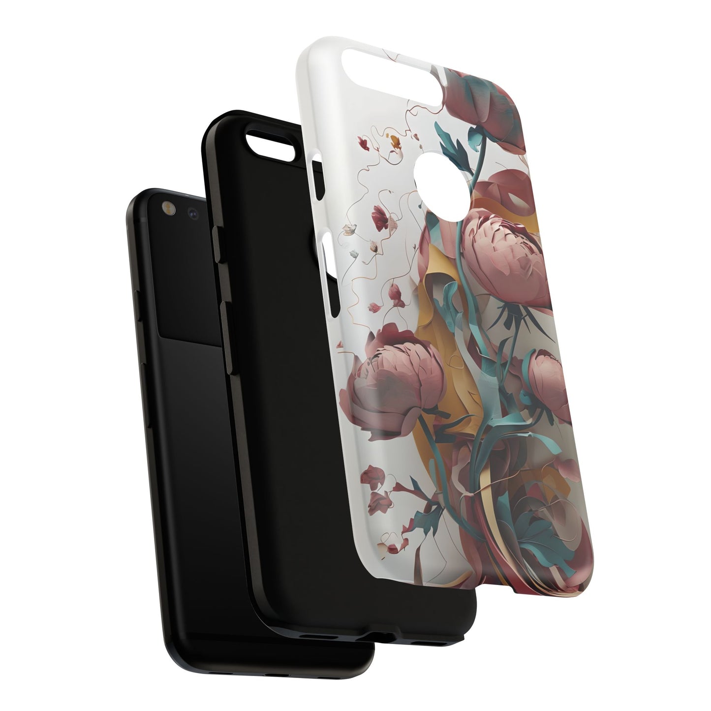 Blushing Peony Veil Google Pixel Tough Case