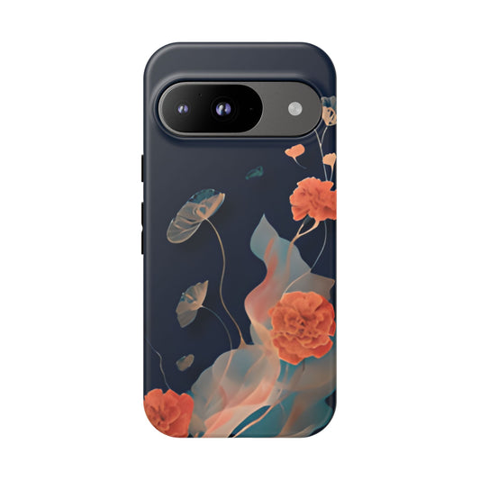 Lotus Reverie - Elegant Artistic Floral Google Pixel Tough Phone Case - Painterly Lotus Blossom Design