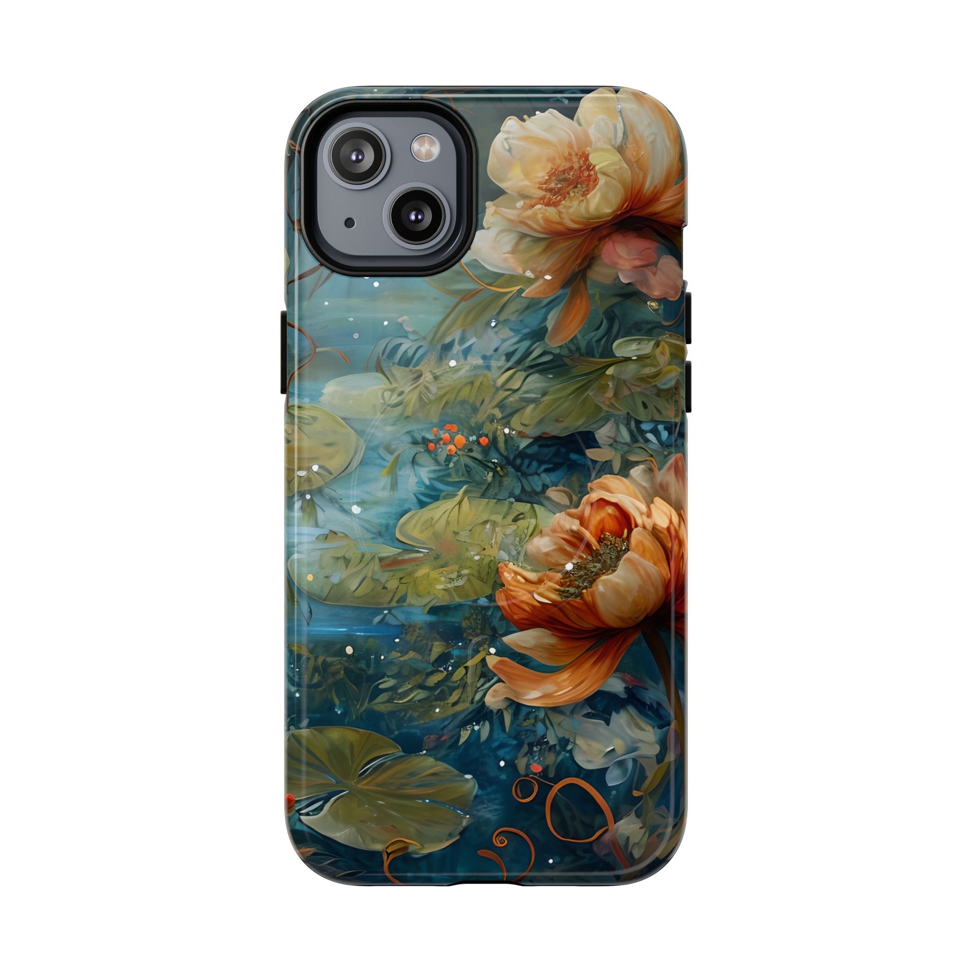 Waterlily Nocturne iPhone 14 Plus Case - Artistic Tough Cover - MagSafe Compatible - Premium Drop Protection
