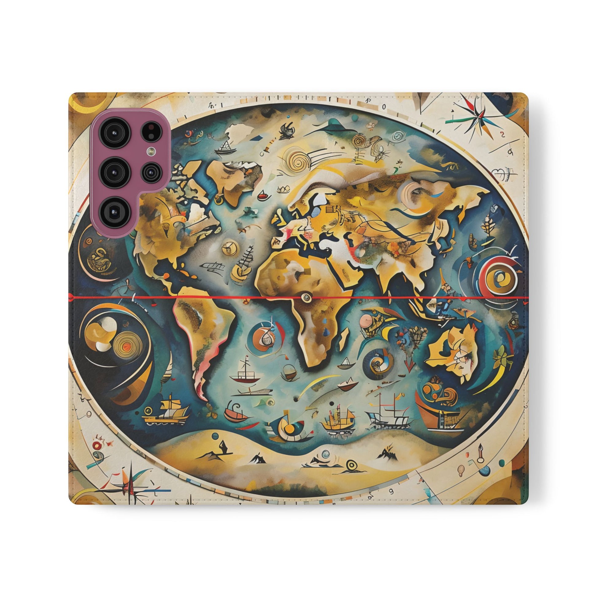 Celestial Map - Vintage-Inspired Phone Wallet Case for Samsung Galaxy S22 Ultra