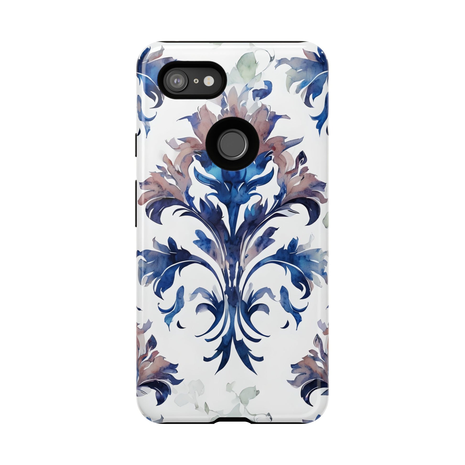 Delft Reverie - Elegant Blue & White Google Pixel 3XL Tough Phone Case - Dutch Delftware-Inspired Floral Design