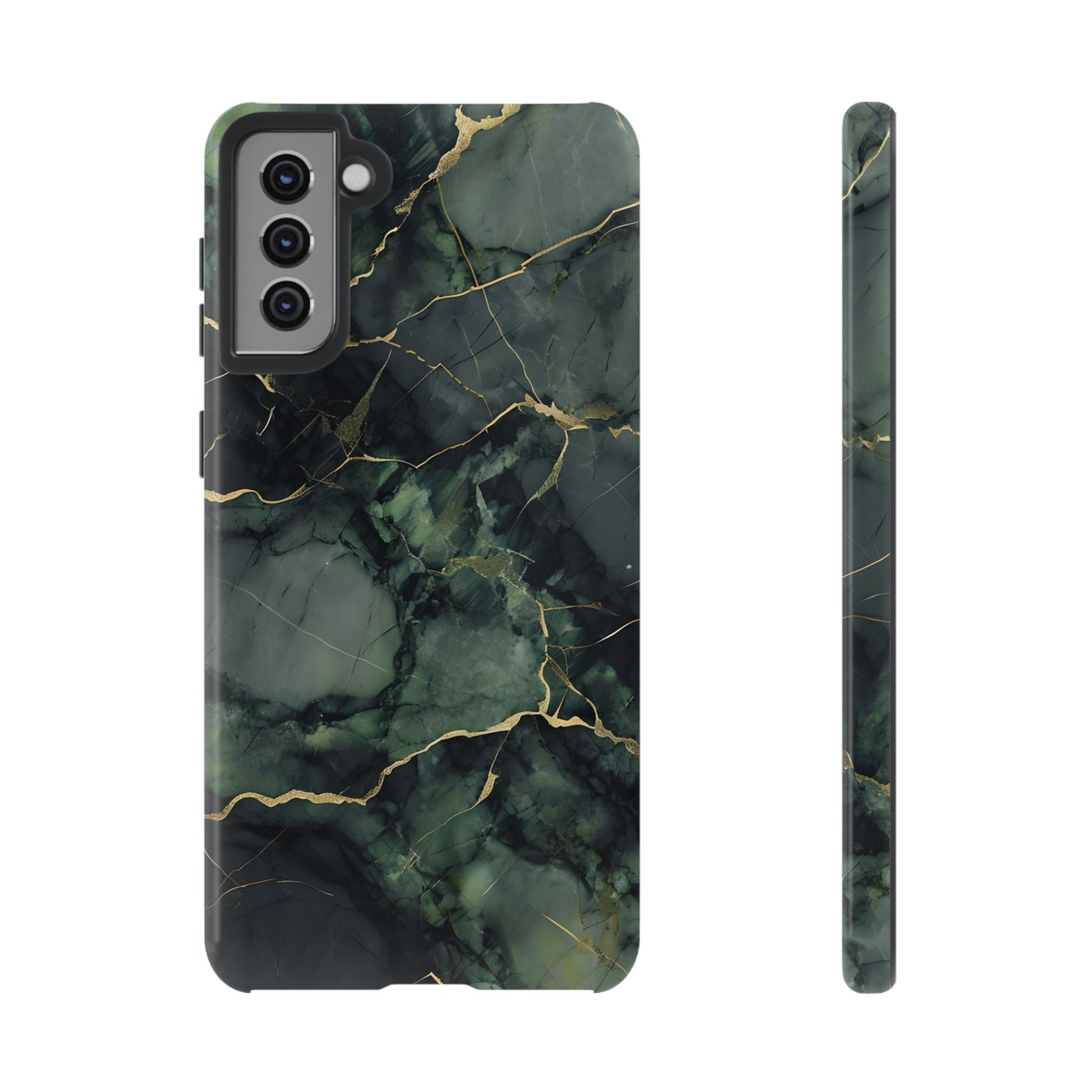 Verdant Vein Tough Case for Samsung Galaxy S21 Plus - Luxury Gold Vein, Nature-Inspired Protective Cover