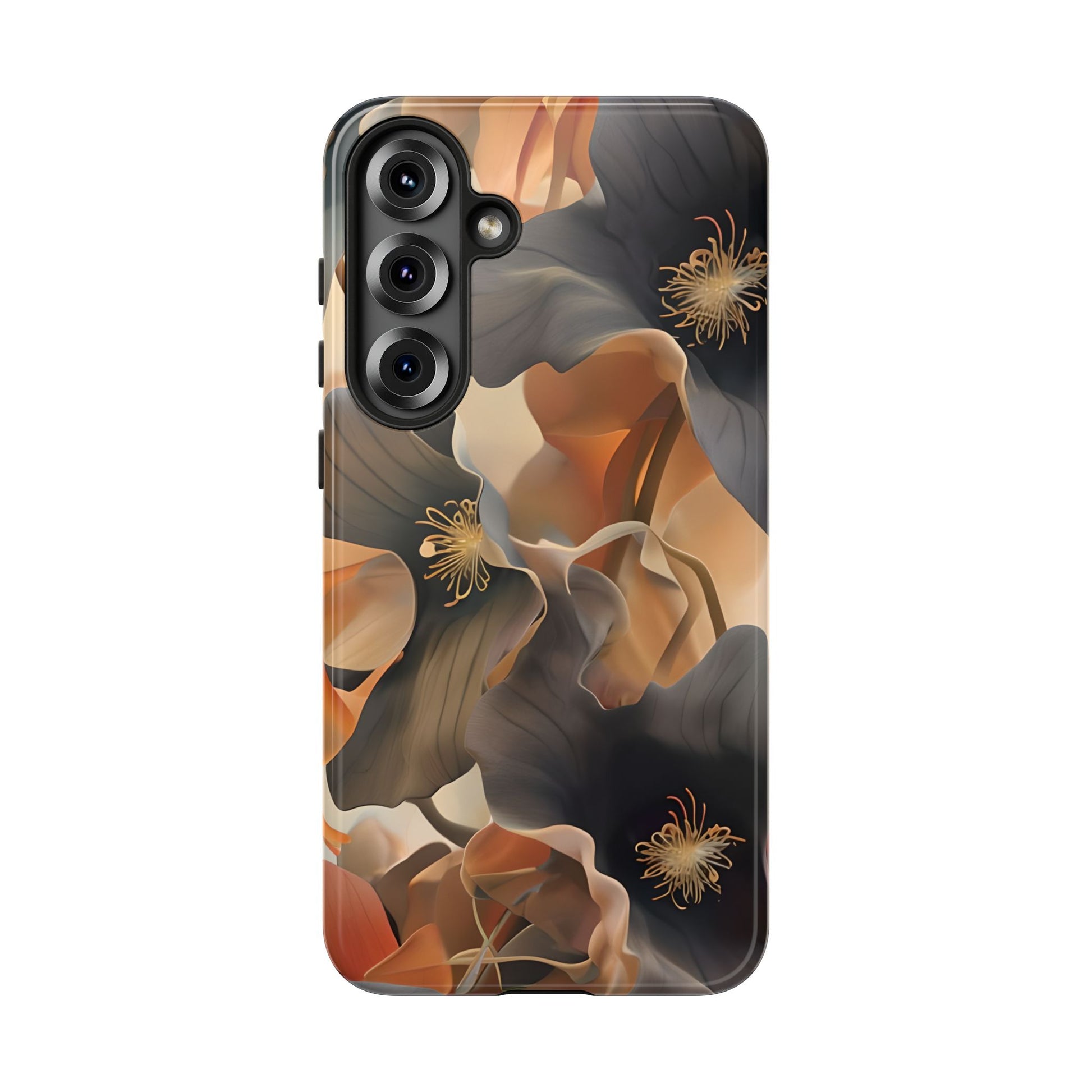 Autumn Ember - Moody Floral Art Samsung Galaxy S25 Plus Tough Phone Case - Warm Earthy Botanical Design