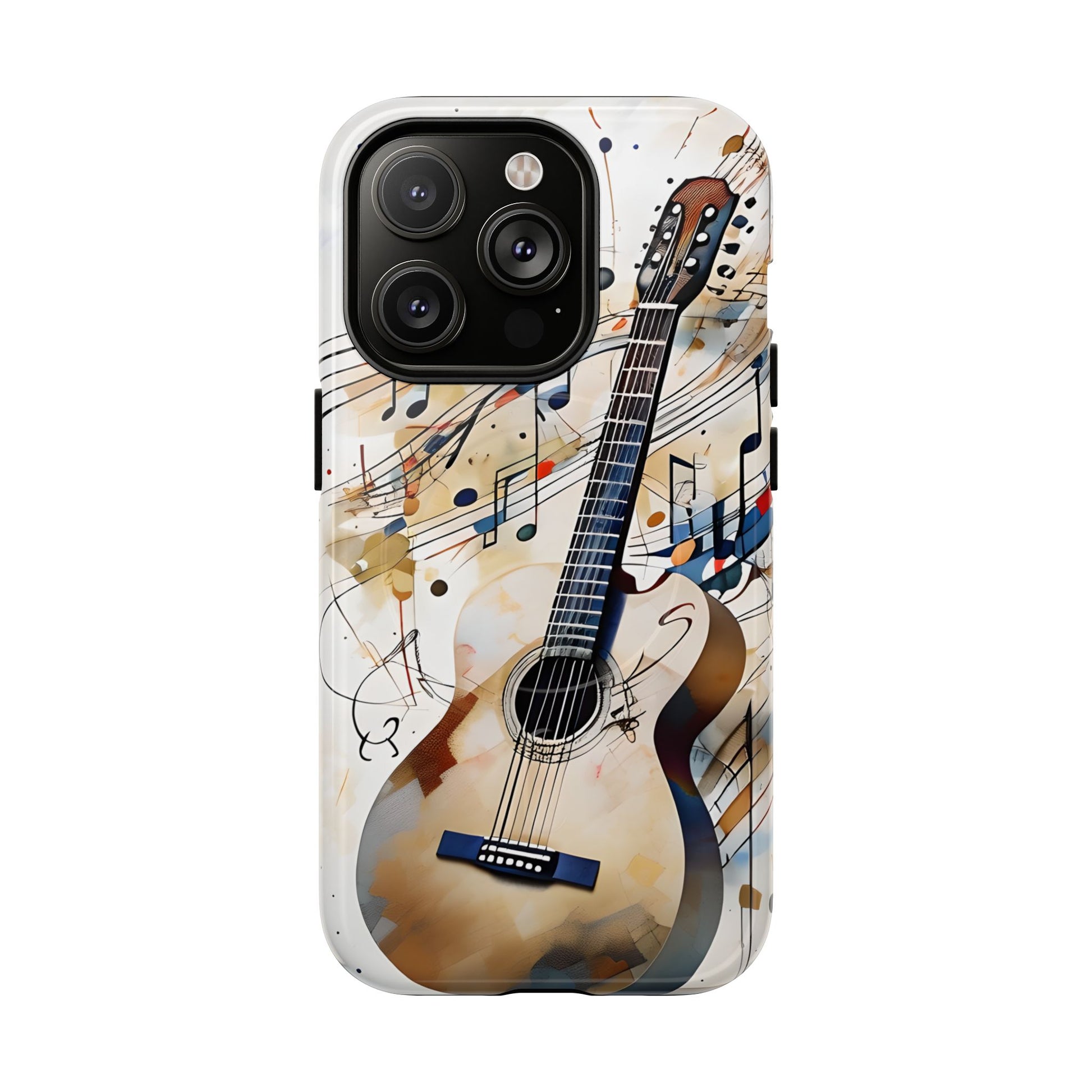 Strum and Flow Acoustic Guitar Art iPhone 14 Pro MagSafe Case