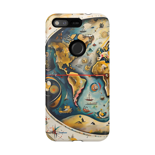 Celestial Map Google Pixel Tough Case - Antique Star Chart Phone Cover