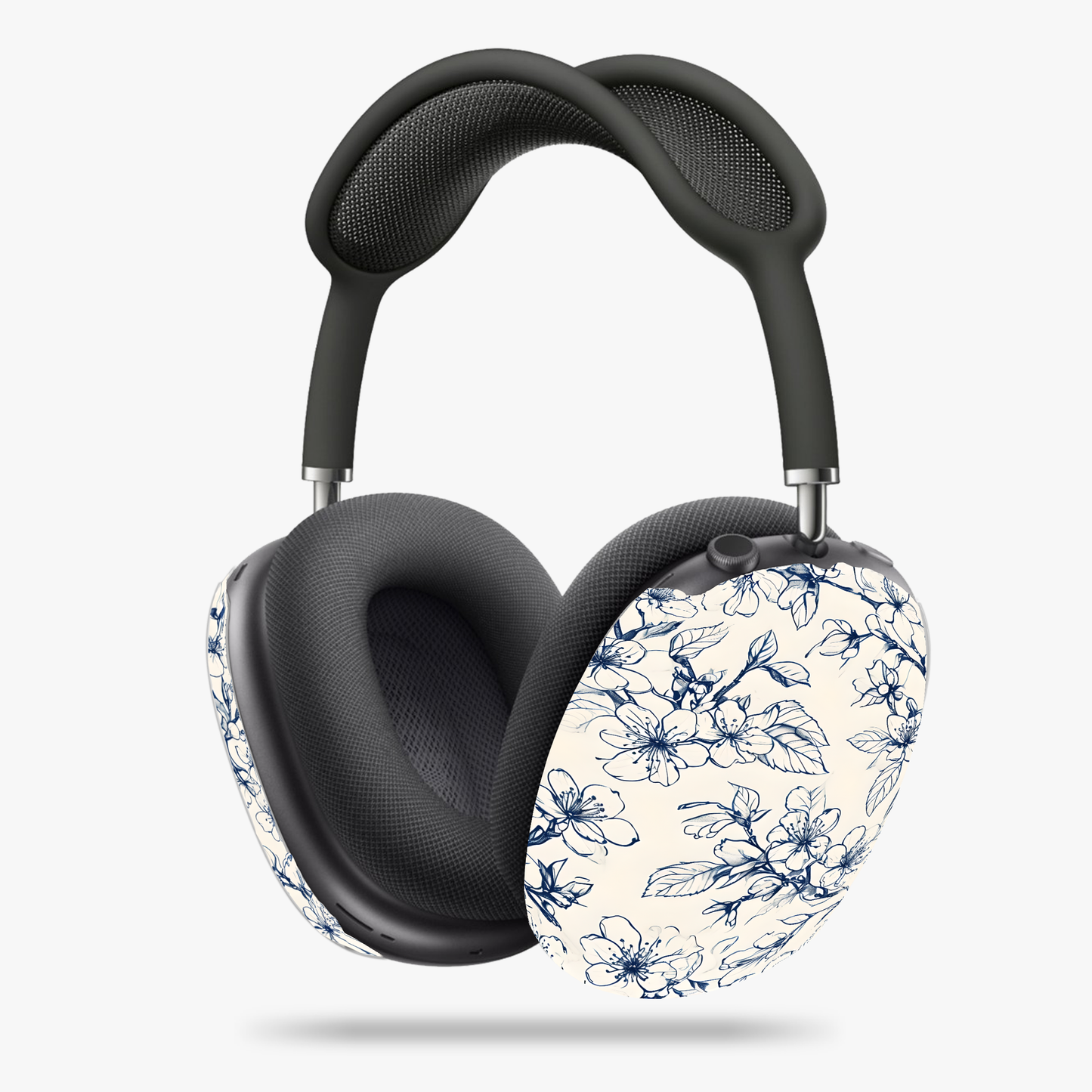 Blossom Sketch AirPods Max Cases - Vintage Ink Floral Protective Skins for Apple Headphones