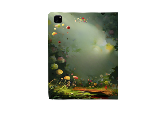 Dancing Wildflower Muse iPad Folio Case - Artistic Vegan Leather Tablet Cover, Fits iPad Pro 11 & 12.9 inch