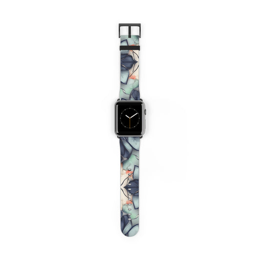 Midnight Mosaic Designer Apple Watch Band - Premium Custom Strap for Series 1-9, SE & Ultra - Artistic Vegan Leather