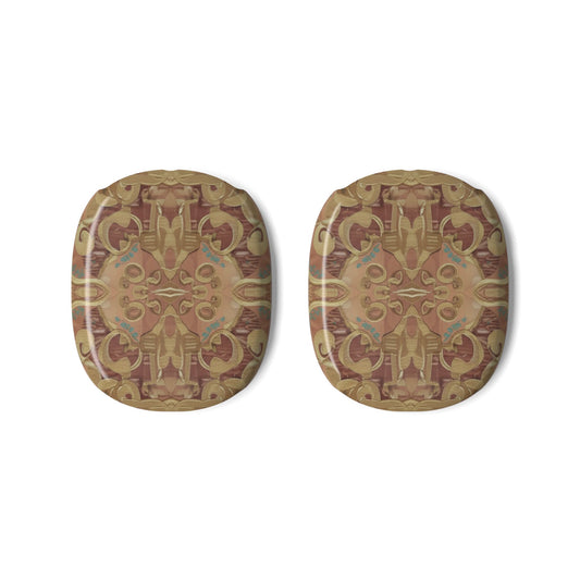 Terracotta Relic AirPods Max Covers - Warm Vintage Art Nouveau Design