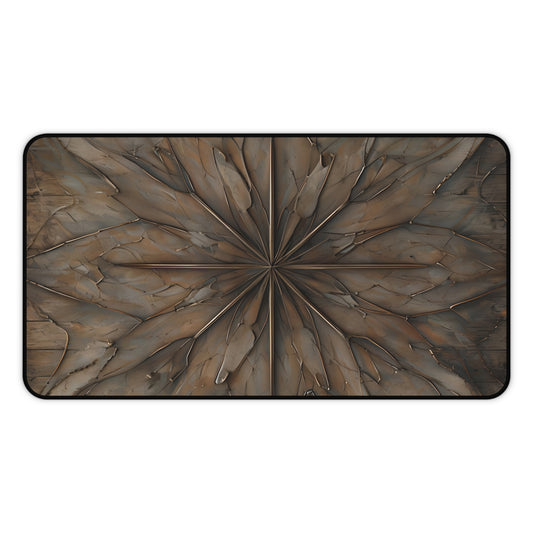 Earthstone Mandala Desk Mat - Premium Office Desk Pad, 3 Sizes Available, Artistic Workspace Protection