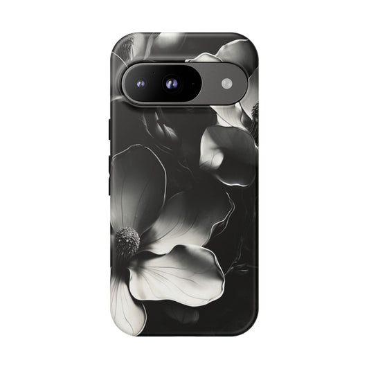 Monochrome Magnolia Google Pixel Tough Case