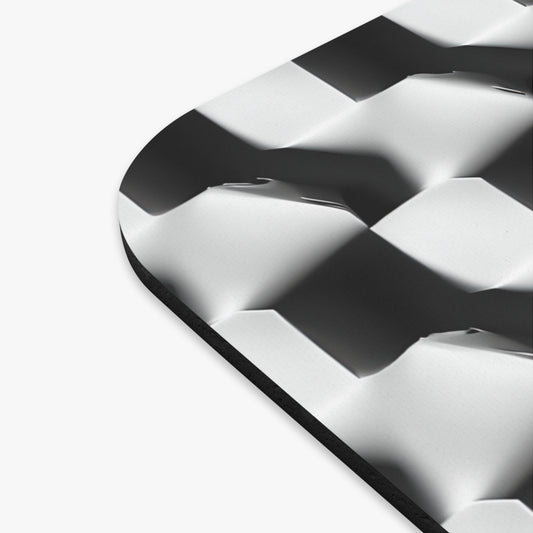 Monochrome Grid Mouse Pad - Premium 9x8 " Non-Slip Desk Mat for Work, Gaming & Office Decor