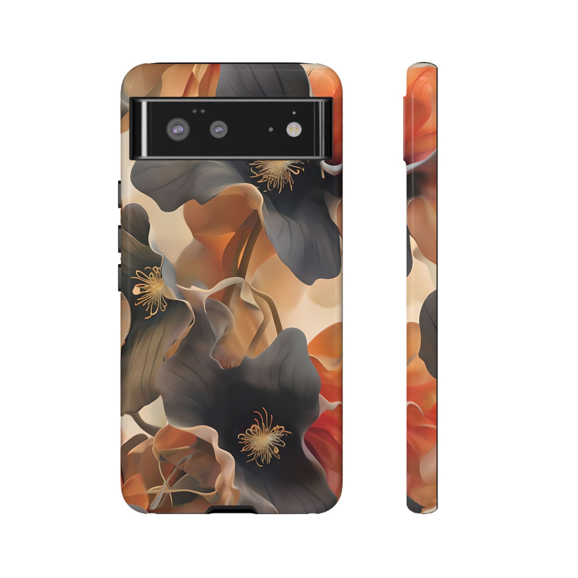 Autumn Ember - Moody Floral Art Google Pixel 6 Tough Phone Case - Warm Earthy Botanical Design