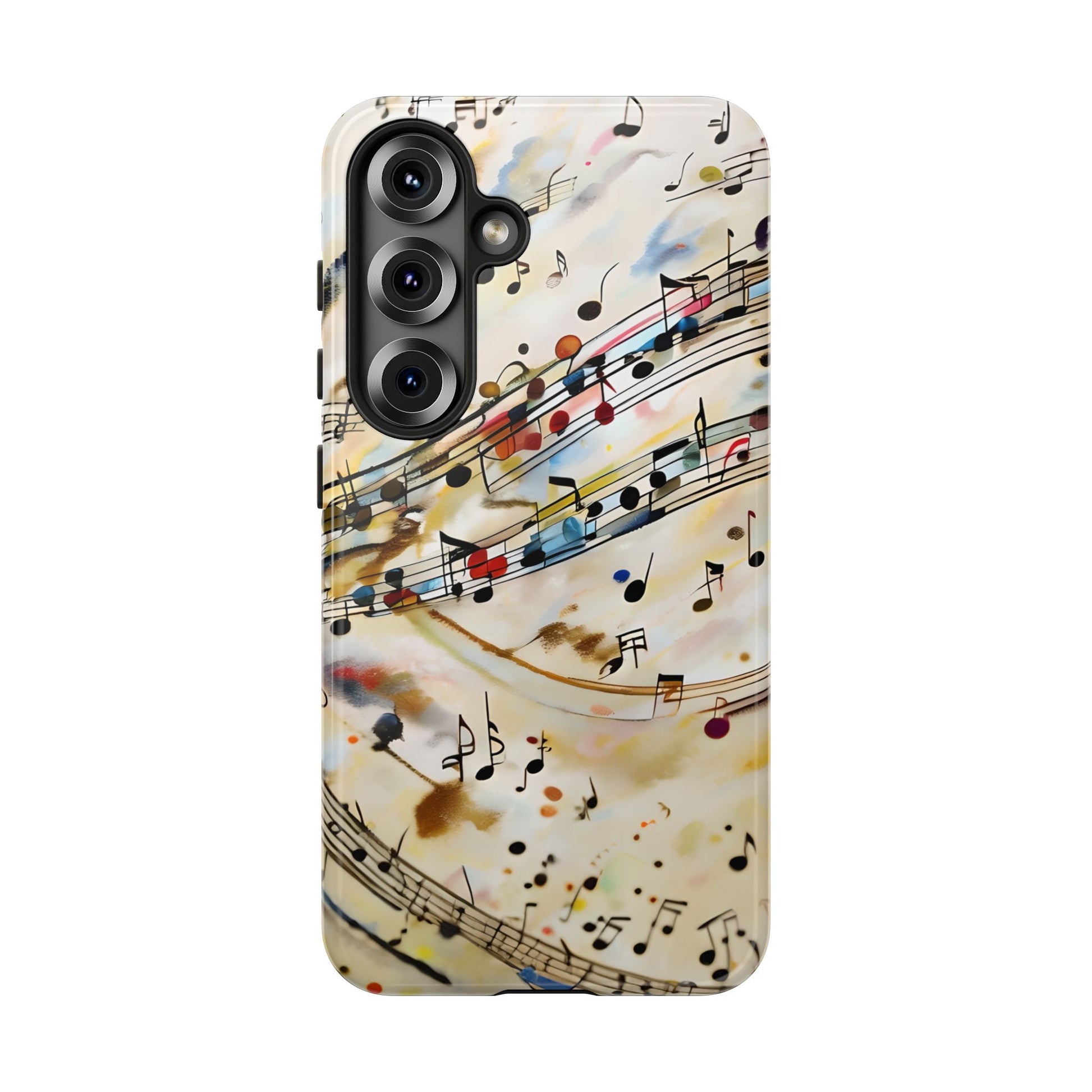 Melodic Flow Abstract Music Notes Tough Case for Samsung Galaxy S25- Premium Shockproof Designer Phone Cover