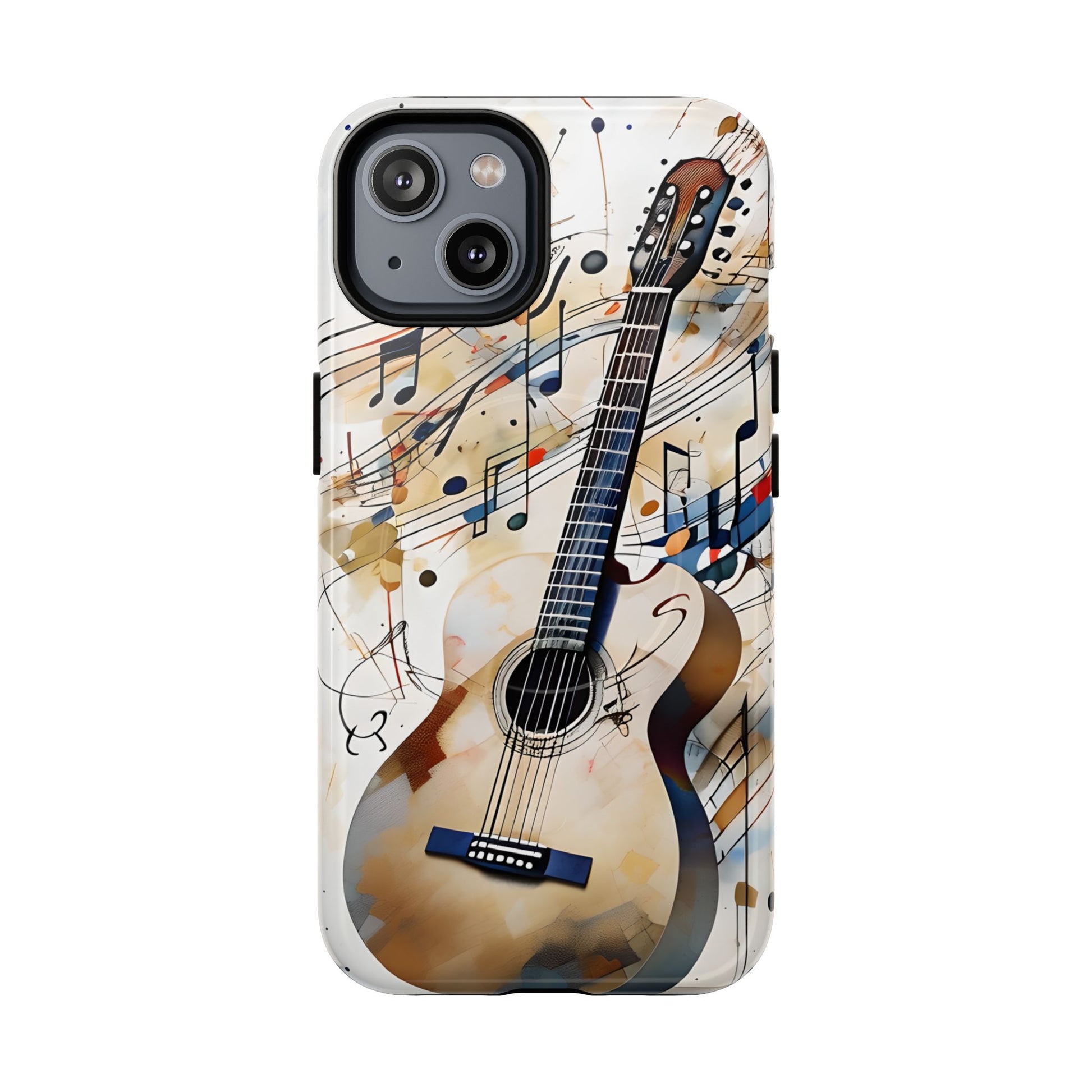 Strum and Flow Acoustic Guitar Art iPhone 14 MagSafe Case