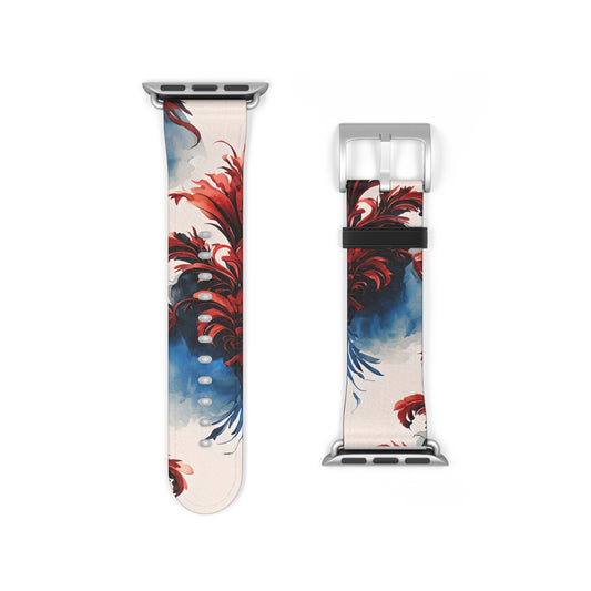 Crimson Plume Apple Watch Band Strap - Ethereal design