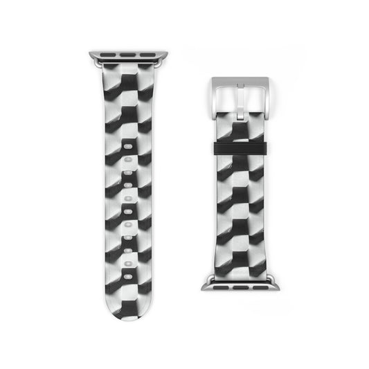 Monochrome Grid Apple Watch Band Strap - Timeless Design for your Timepiece