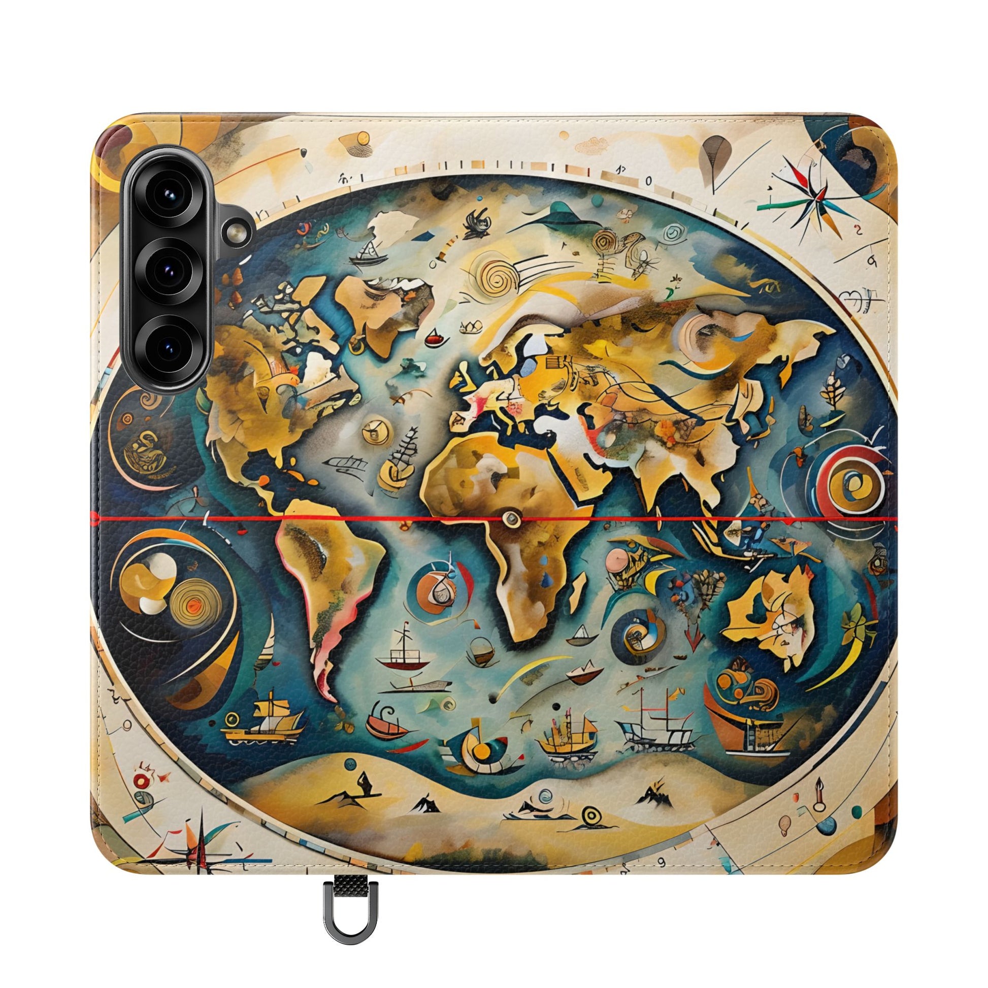 Celestial Map - Vintage-Inspired Phone Wallet Case for Samsung Galaxy S25 Plus