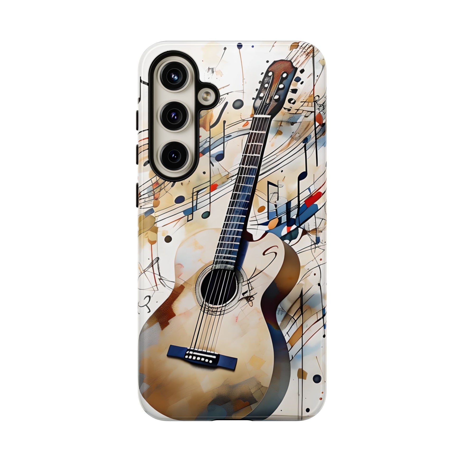 Strum and Flow Acoustic Guitar Art Tough Case for Samsung Galaxy S24 Plus - Shockproof Phone Cover