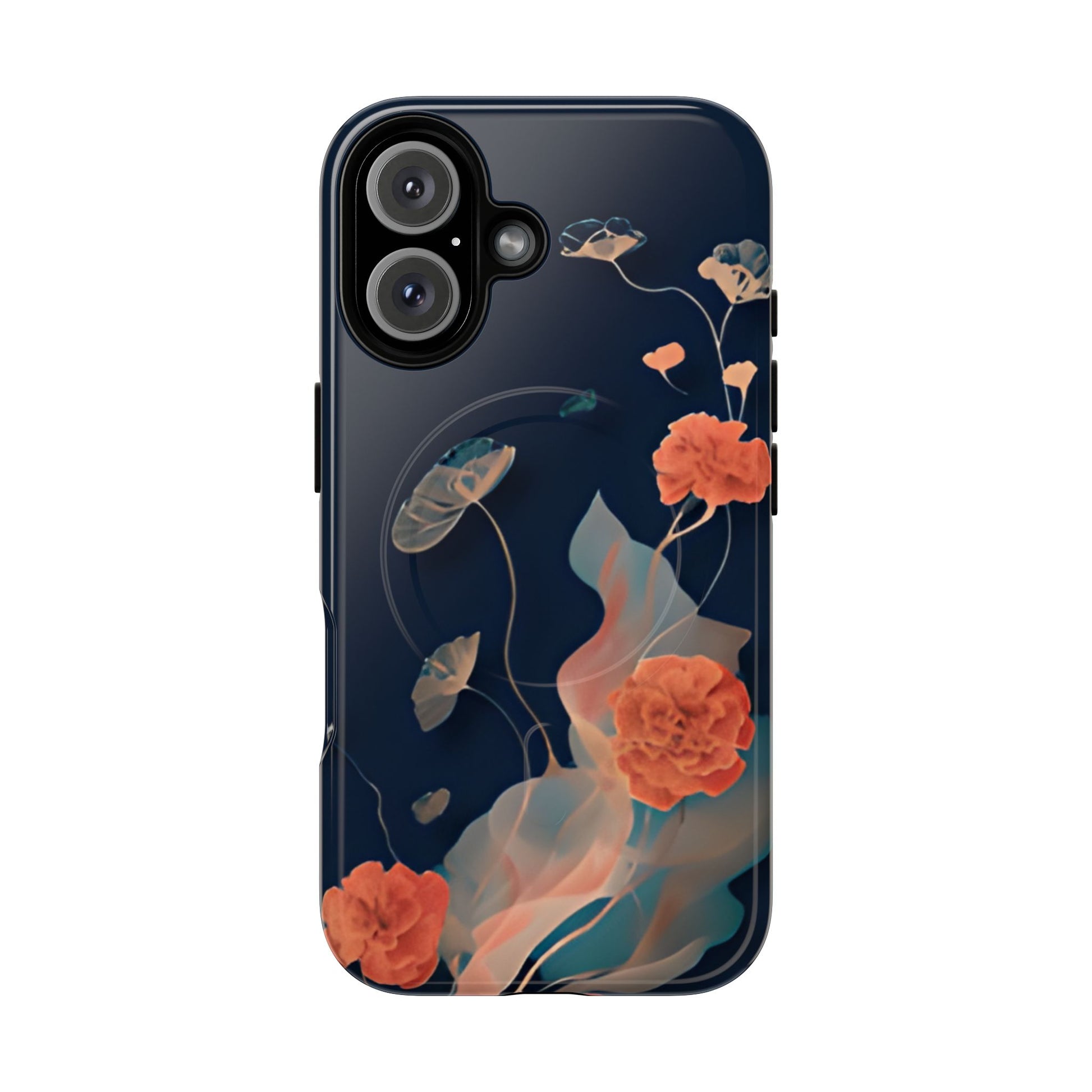Lotus Reverie - Elegant Artistic Floral iPhone 16 MagSafe Phone Case - Painterly Lotus Blossom Design