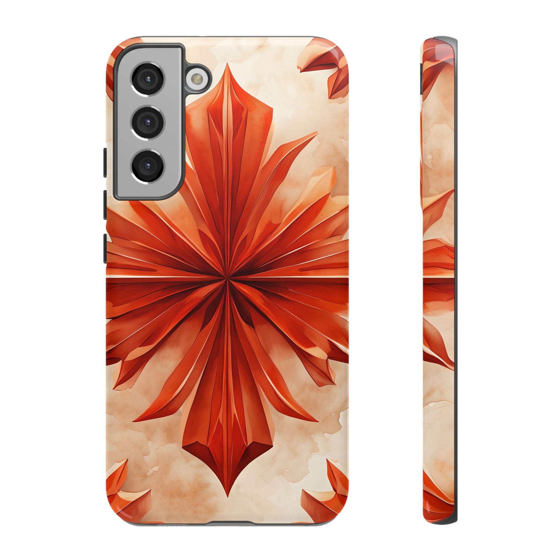 Sunset Fleur Samsung Galaxy S22 Plus - Kaleidoscope Collection of MagSafe Compatible - Vibrant Sunset Flower Design
