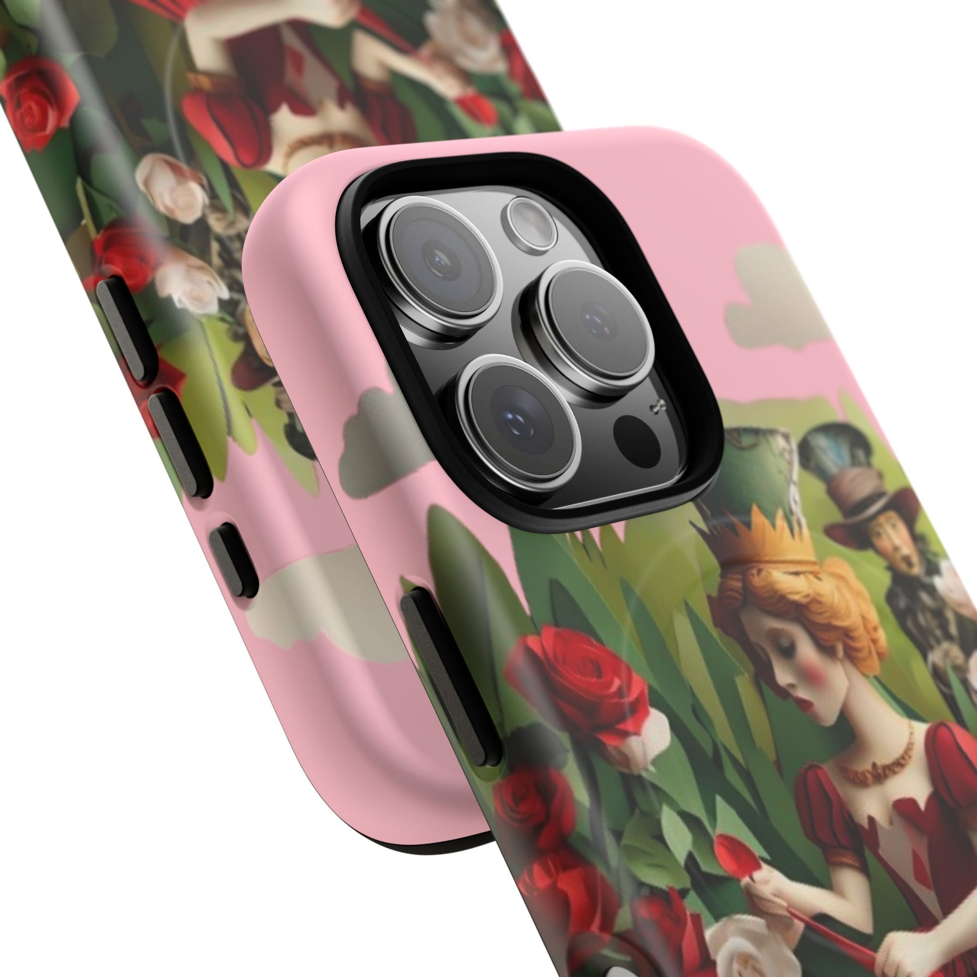 Regal Rose Court - iPhone 16 Pro MagSafe Phone Case - Whimsical Fantasy Floral Design