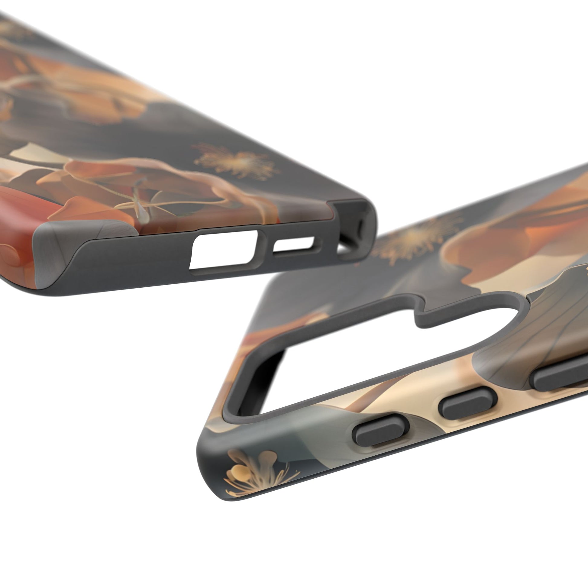 Autumn Ember - Moody Floral Art Samsung Galaxy S25 Ultra Tough Phone Case - Warm Earthy Botanical Design