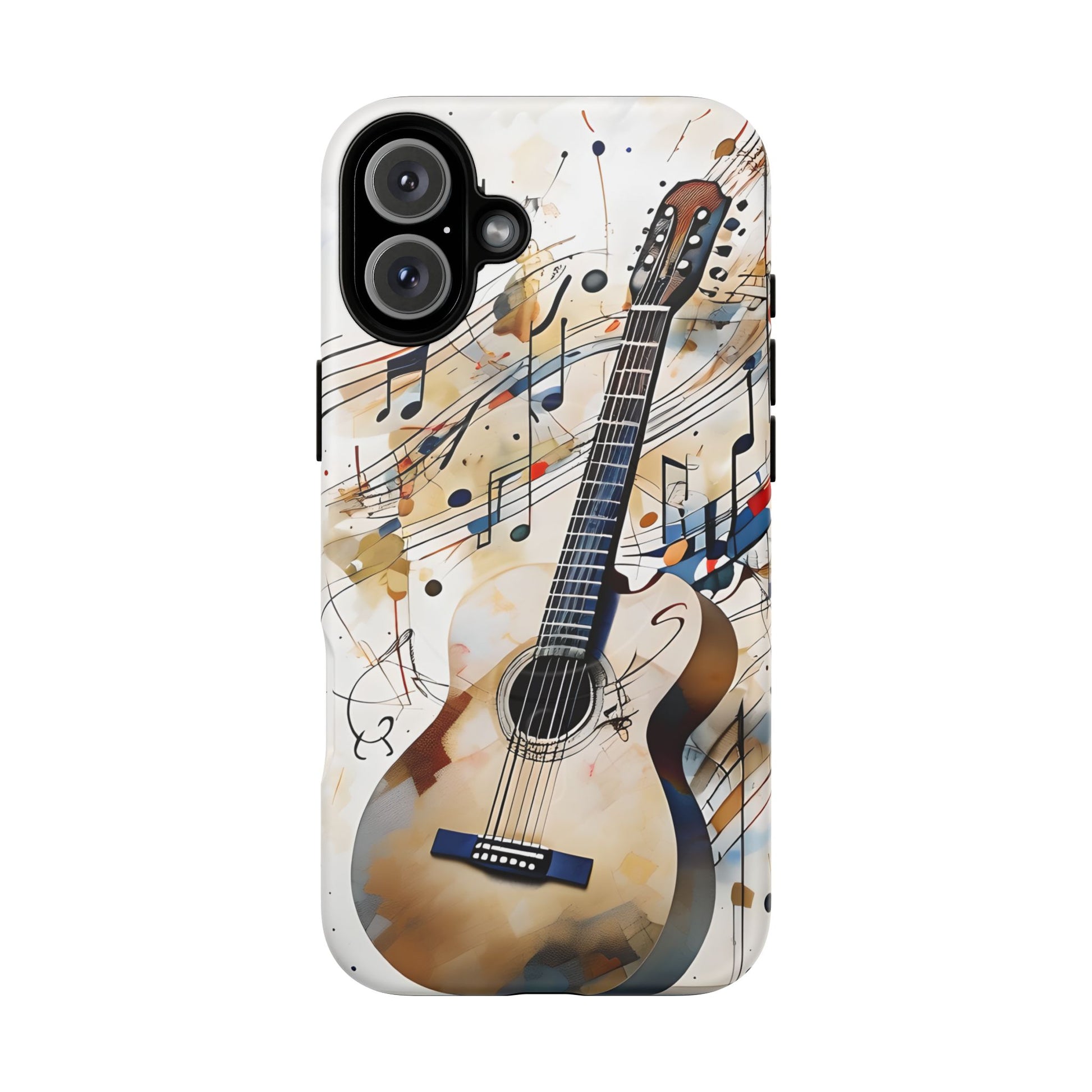 Strum and Flow Acoustic Guitar Art iPhone 16 Plus MagSafe Case
