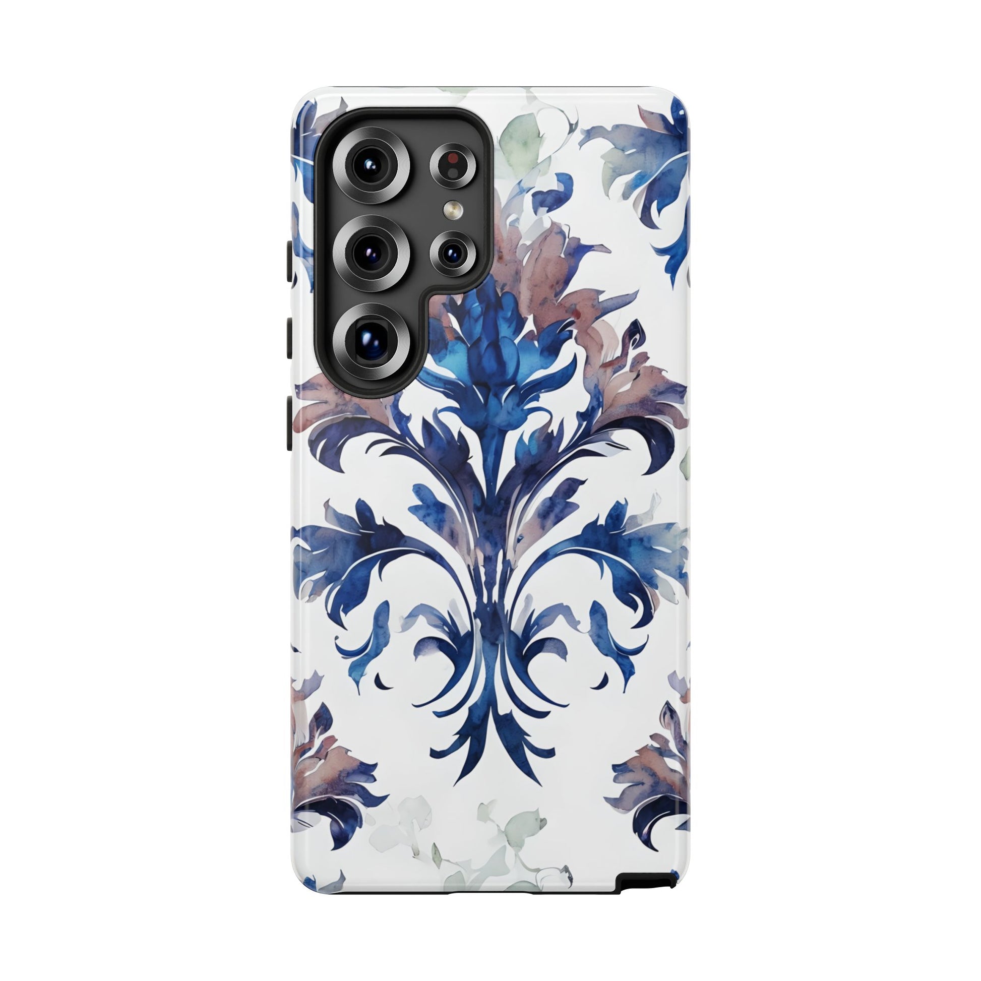 Delft Reverie - Elegant Blue & White Samsung S25 Ultra Tough Phone Case - Dutch Delftware-Inspired Floral Design