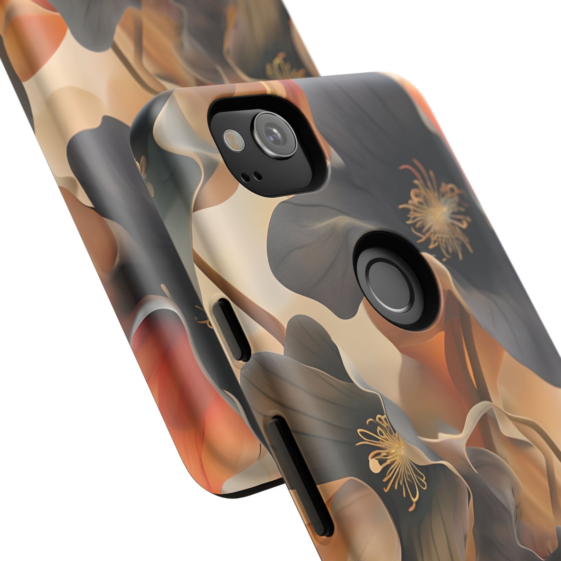 Autumn Ember - Moody Floral Art Google Pixel 2 Tough Phone Case - Warm Earthy Botanical Design