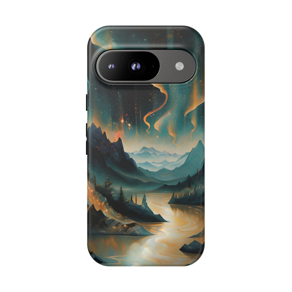 Aurora Dreamscape Tough Case for Google Pixel 9- Northern Lights Artistic Shockproof Cover, Elegant Protective Phone Case