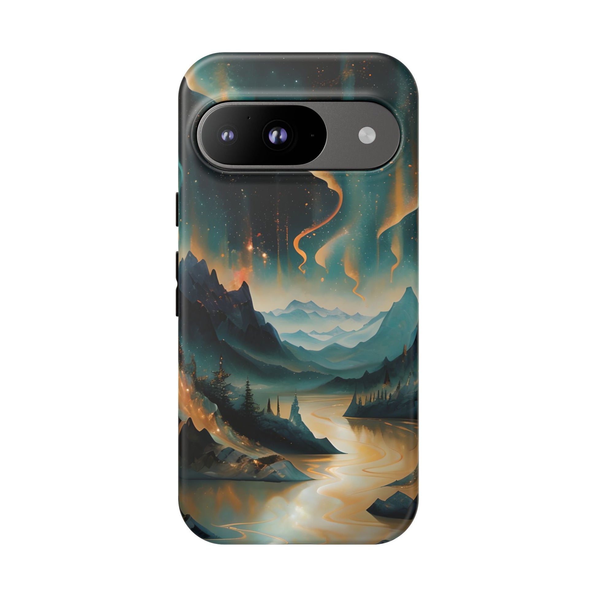Aurora Dreamscape Tough Case for Google Pixel 9- Northern Lights Artistic Shockproof Cover, Elegant Protective Phone Case