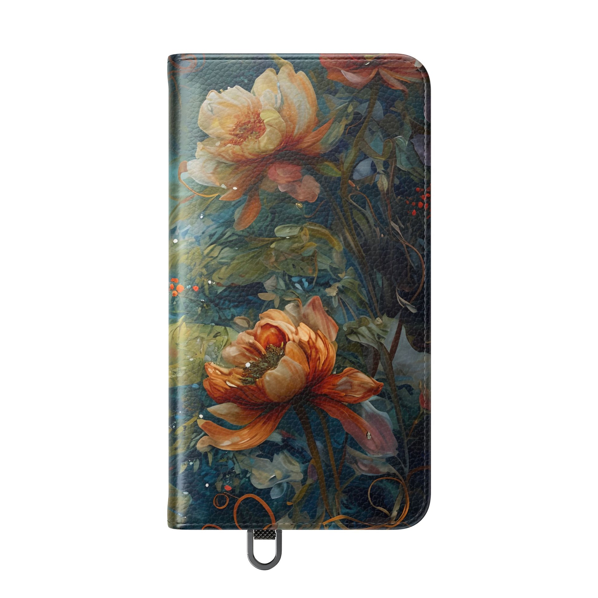 Waterlily Nocturne Samsung Galaxy S24 Wallet Case - Elegant Floral Flip Cover, Vintage Botanical Phone Folio