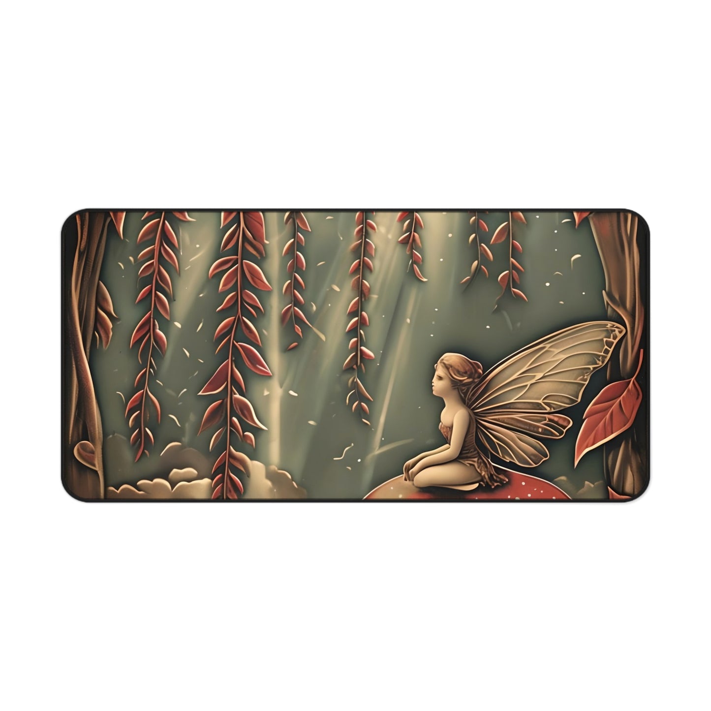 Willow Whisper Designer Desk Mat - Premium Office Desk Pad, 3 Sizes Available, Artistic Workspace Protection