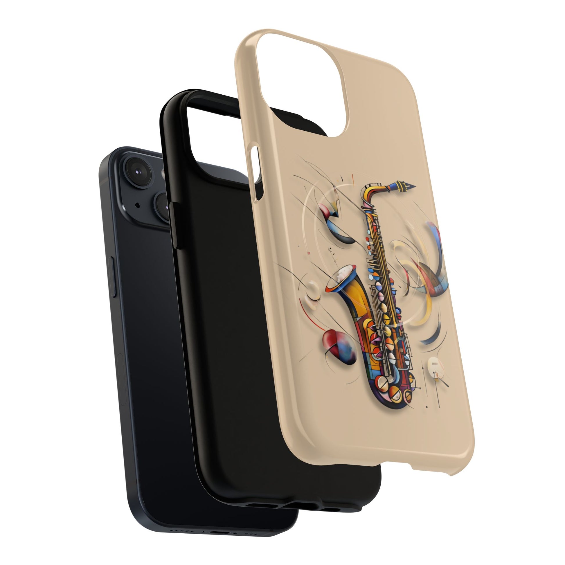 Brass Rhapsody Artistic Saxophone Music iPhone 14 MagSafe Case