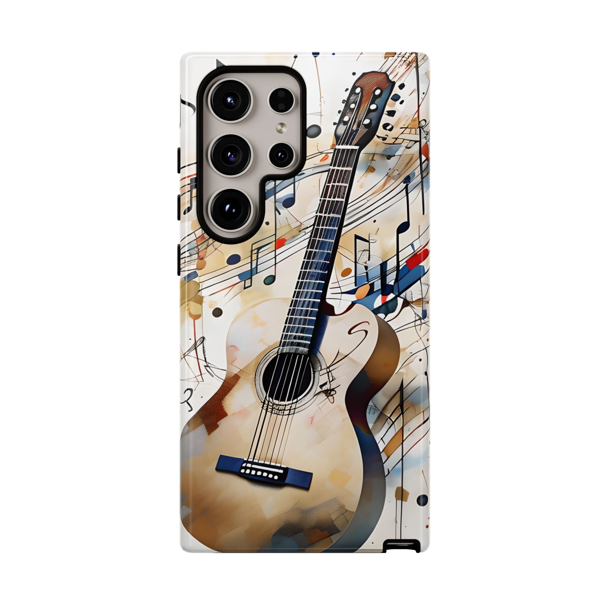 Strum and Flow Acoustic Guitar Art Tough Case for Samsung Galaxy S24 Ultra - Shockproof Phone Cover
