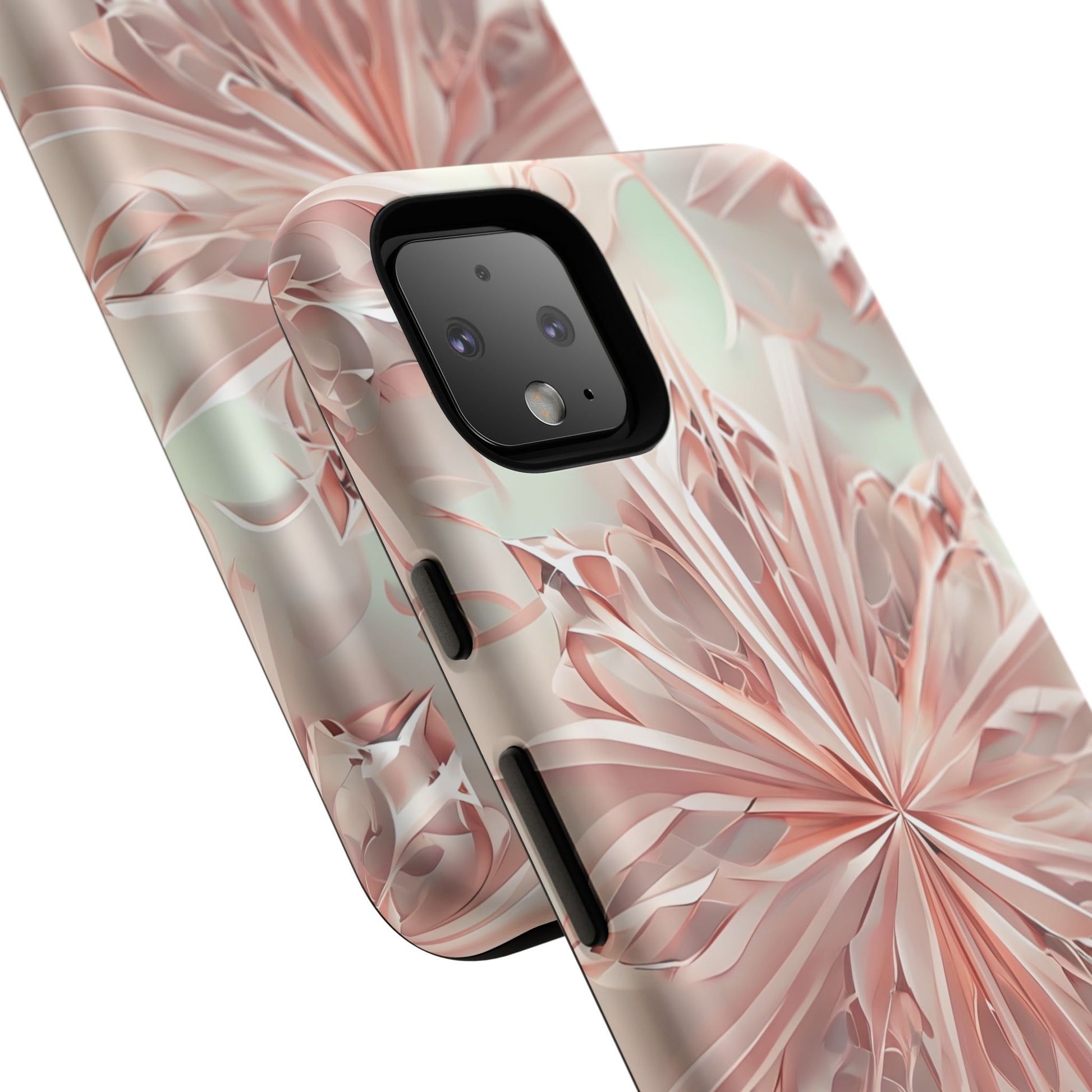 Blush Frost from our Kaleidoscope Collection - Google Pixel 4 XL tough case - Soft Pink Geometric Floral Design