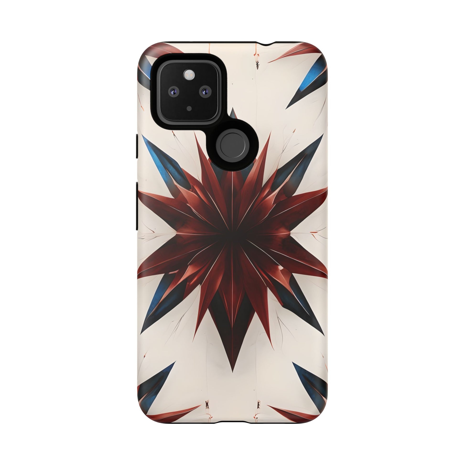 Garnet Starburst - Kaleidoscope Collection Gemstone Floral - Google Pixel 4a 5G Tough Phone Case - Floral Burst Design
