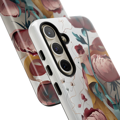 Blushing Peony Veil Samsung Galaxy Tough Case