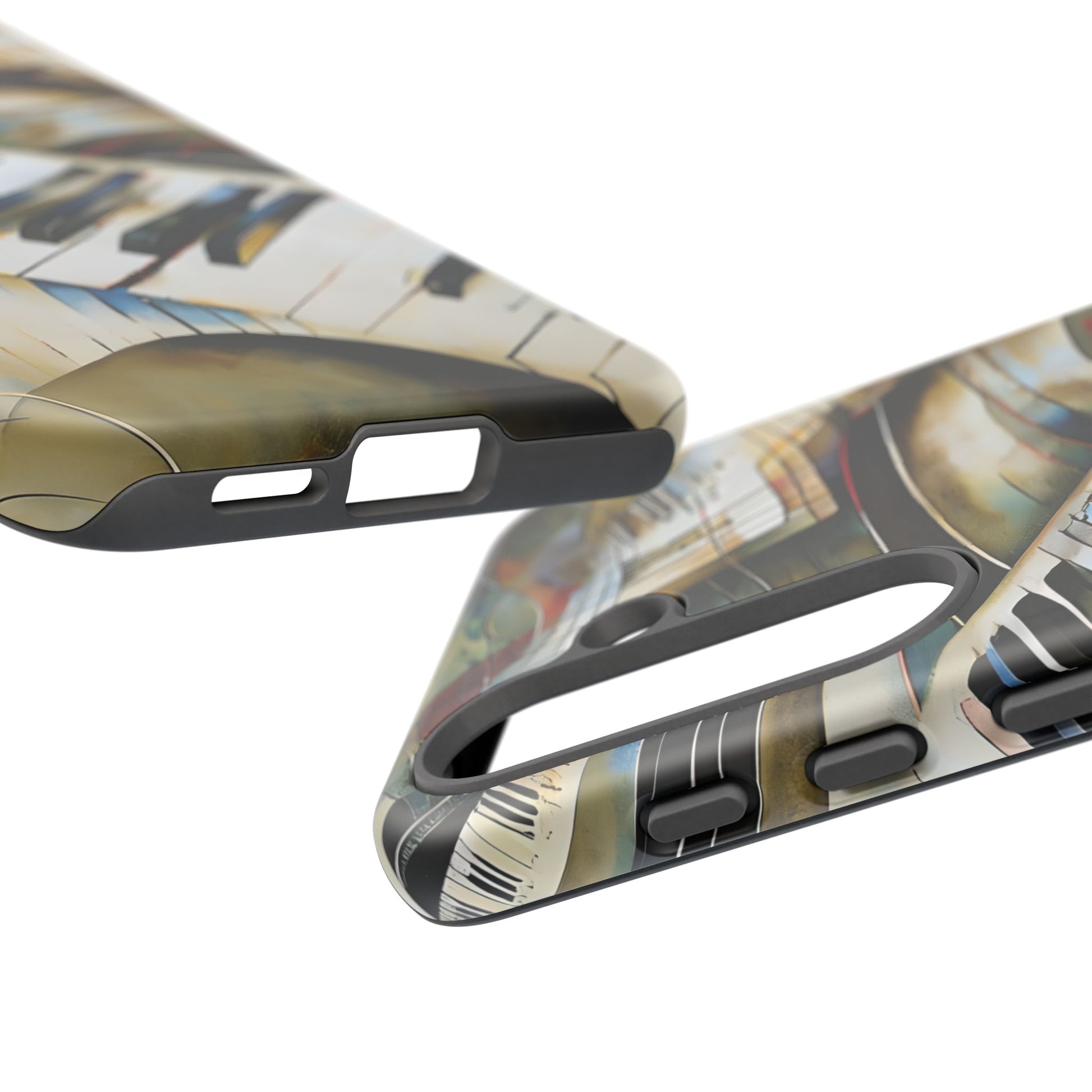 Ivory Cascade Abstract Keyboard Music Tough Case for Samsung Galaxy S25- Shockproof Phone Cover