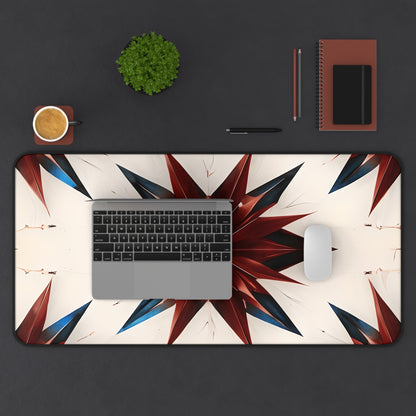 Garnet Starburst Desk Mat - Premium Office Desk Pad, 3 Sizes Available, Artistic Workspace Protection